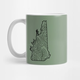 Get Lost Hiking Topographic Art Hike New Hampshire State Map Mug